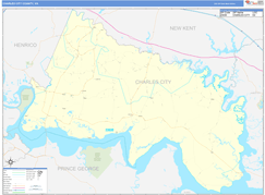 Charles City County, VA Digital Map Basic Style